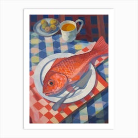 Red Snapper 2 Still Life Painting Art Print