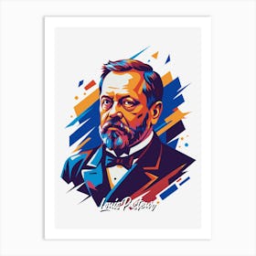 Louis Pasteur 02 Portrait WPAP Pop Art Art Print