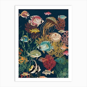 Coral Reef Deep Silence Art Print