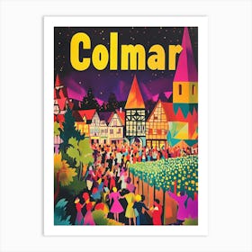 Aihrgdesign A 1970s Inspired Travel Poster For Colmar 2 Art Print