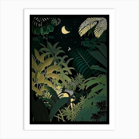 Jungle Night 4 Rousseau Inspired Art Print