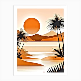 Sunset In The Desert Art Print