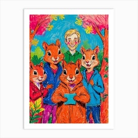 Chipmunks 3 Art Print