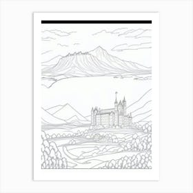 Castle In The Mountains 4 Art Print