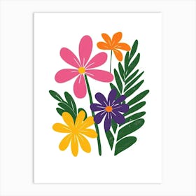 Flowers And Leaves 3 Art Print