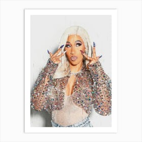 Cardi B Painted Art Print