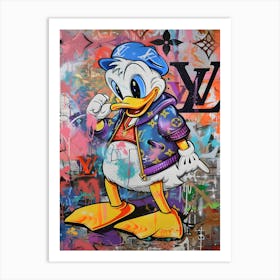 Donald Duck Collabration Louis Vuitton Art Print