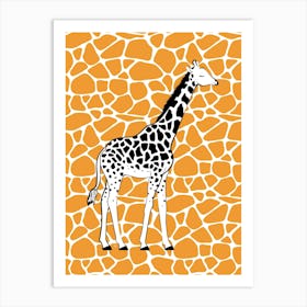 Cute Orange Giraffe Art Print