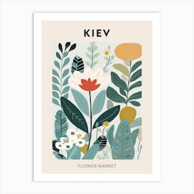 Flower Market Poster Kiev Ukraine Art Print