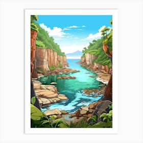 Tsitsikamma National Park Cartoon 2 Art Print