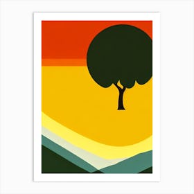 Bwindi Impenetrable National Park Uganda Retro Two Tone Art Print