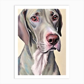 Weimaraner Watercolour Dog Art Print