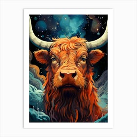 Highland Cow Art Print