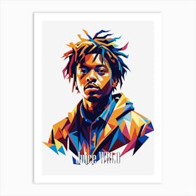 Juice Wrld 01 Portrait Music Icon Style WPAP Pop Art Art Print