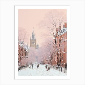 Dreamy Winter Painting Berlin Germany 1 Art Print