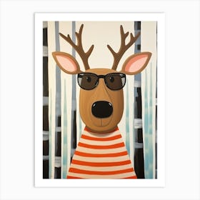 Little Moose 2 Wearing Sunglasses Art Print