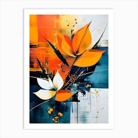 Orange Flowers 13 Art Print