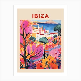 Ibiza Spain 4 Fauvist Travel Poster Art Print