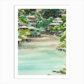 Cebu Philippines Watercolour Tropical Destination Art Print