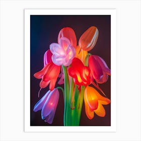 Bright Inflatable Flowers Coral Bells 4 Art Print