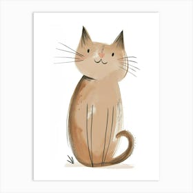 Chausie Cat Clipart Illustration 1 Art Print