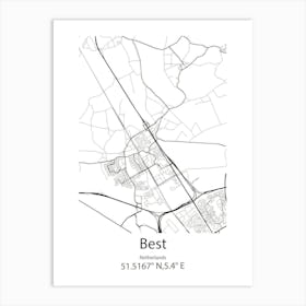 Best,Netherlands Minimalist Map Art Print