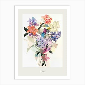 Lilac 2 Collage Flower Bouquet Poster Art Print