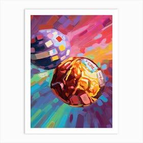 Disco Balls Oil Painting 3 Art Print