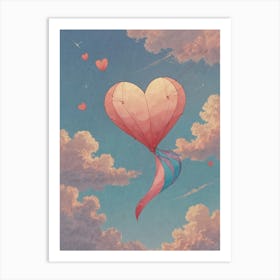 Heart Kite Art Print