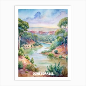 John Forrest National Park watercolor painting Art Print