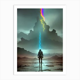 Lightning Bolt In The Sky Art Print
