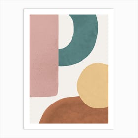 Painted Shapes Abstract Composition Colorful 2 Art Print