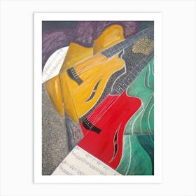 Wall Art With Guitars   Art Print