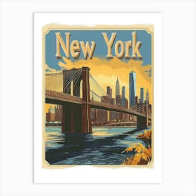 Aihrgdesign A Mid Century Modern Travel Poster For New York 1 Art Print