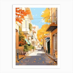 Athens In Autumn Fall Travel Art 4 Art Print