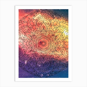 Cosmic mandala #4 - space poster Art Print