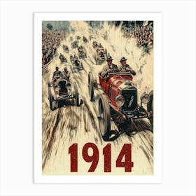 Aihrgdesign A Vintage Poster Of An Automobile Rally In 1914 F 47bb7037 B156 4dff 87a2 Af45aa993569 1 Art Print