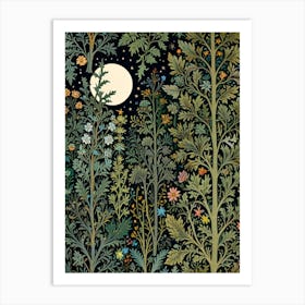 William Morris Moonlight In The Forest 151 Art Print