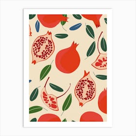 Pomegranate Fruit Pattern 1 Art Print