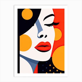 Face Of A Woman, Minimalism, pop art Art Print