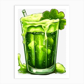 Shamrock Drink Art Print