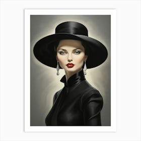 Black Hat art print Art Print