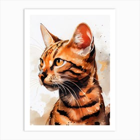 Bengal Cat animal 1 Art Print