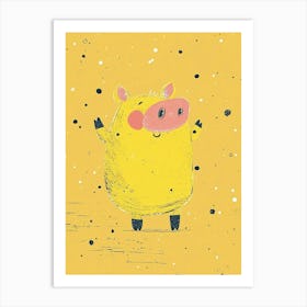 Yellow Pig 5 Art Print