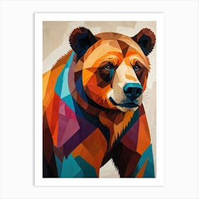 Geometric Bear Art Print