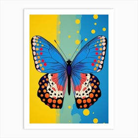Pop Art Eastern Tailed Blue Butterfly  1 Art Print