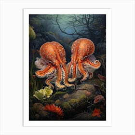 Friendly Octopus 3 Art Print
