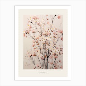 Flower Illustration Gypsophila Babys Breath 5 Poster Art Print