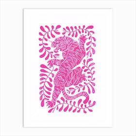 Pink Tiger Art Print