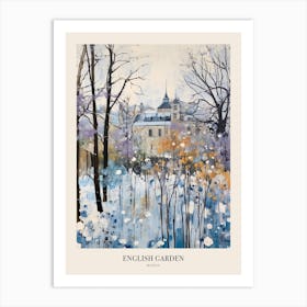 Winter City Park Poster English Garden Munich Germany 4 Art Print